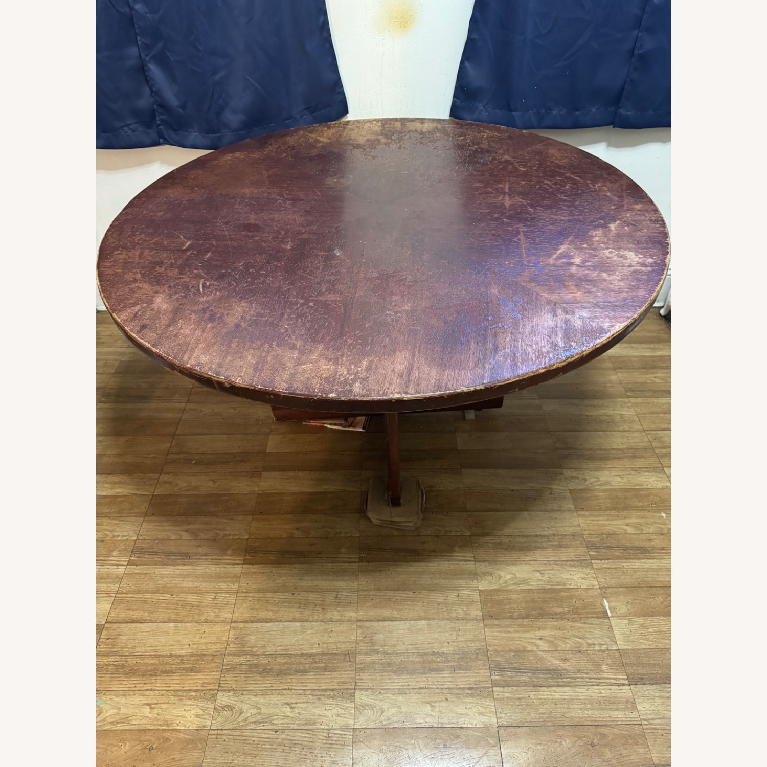 Dark Brown Wood Dining Table - image-1