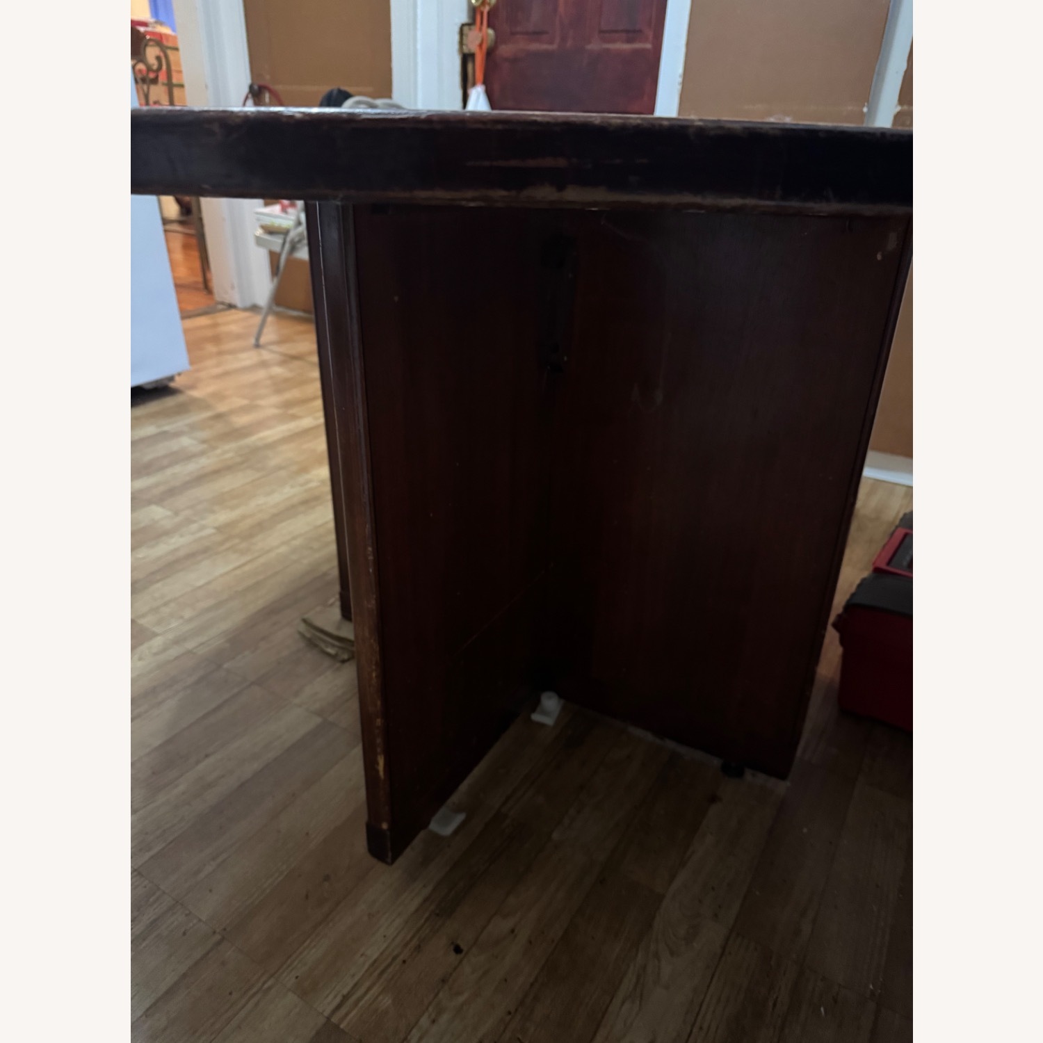 Dark Brown Wood Dining Table - image-3