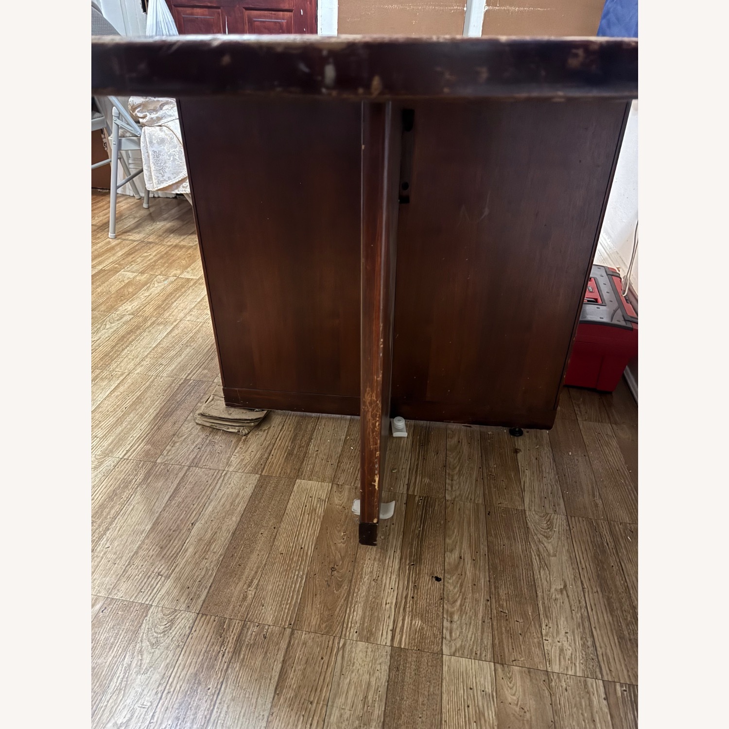 Dark Brown Wood Dining Table - image-4