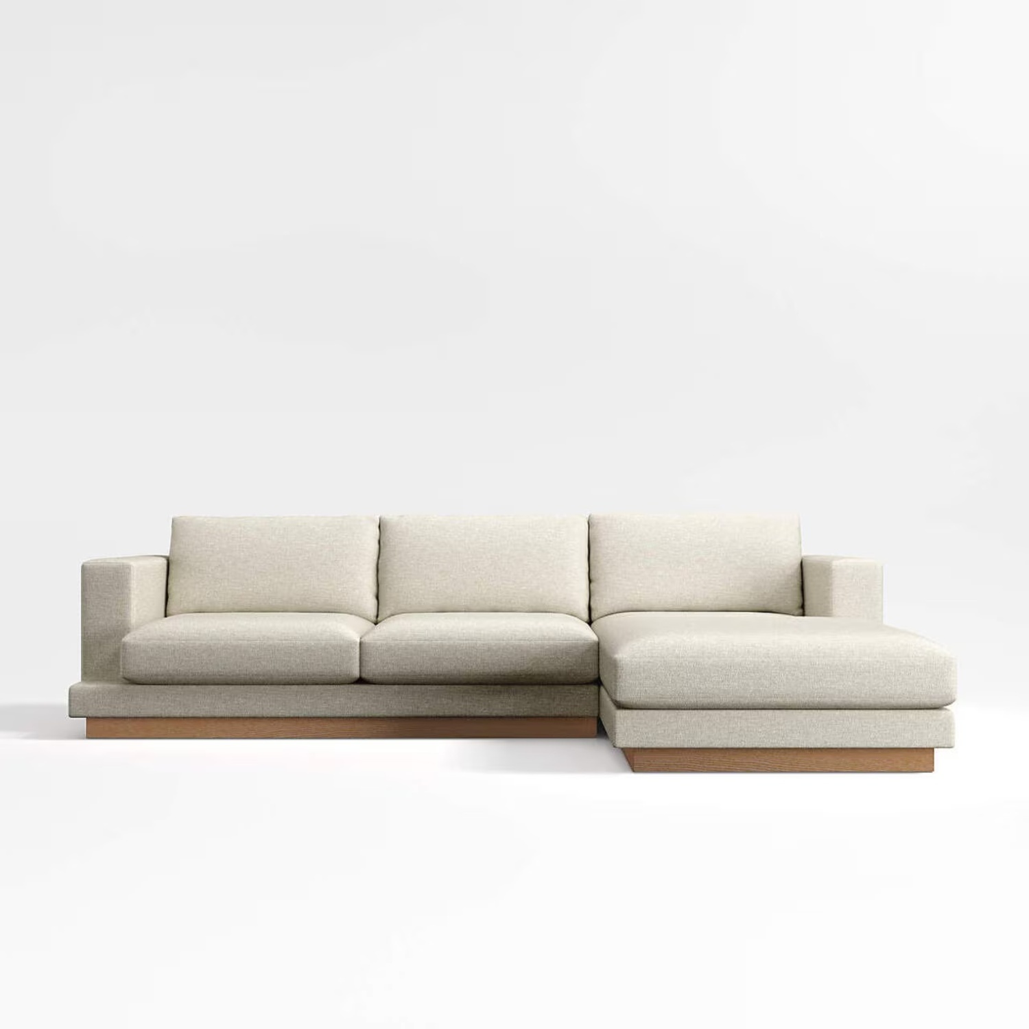 Crate & Barrel Tidal White Fabric 2 Piece Sectional - image-13