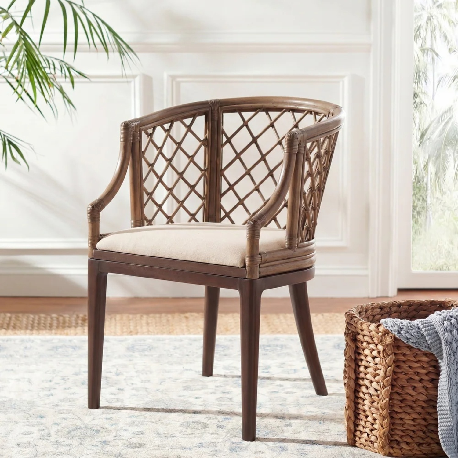 Safavieh Carlotta Natural Wood Armchair - image-5