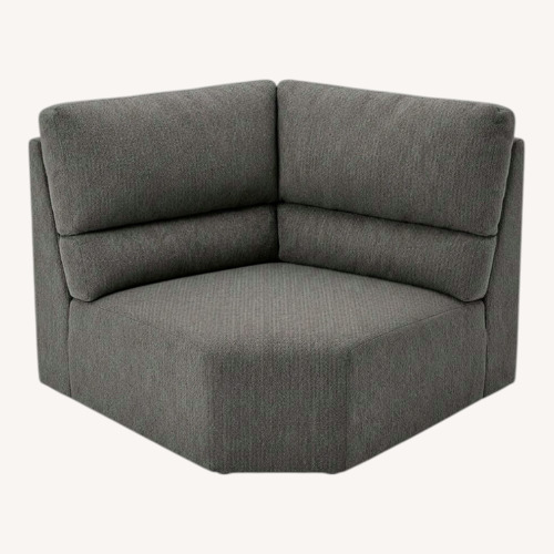 Used Ashley 3 Piece Sectional Gray Velour  for sale on AptDeco