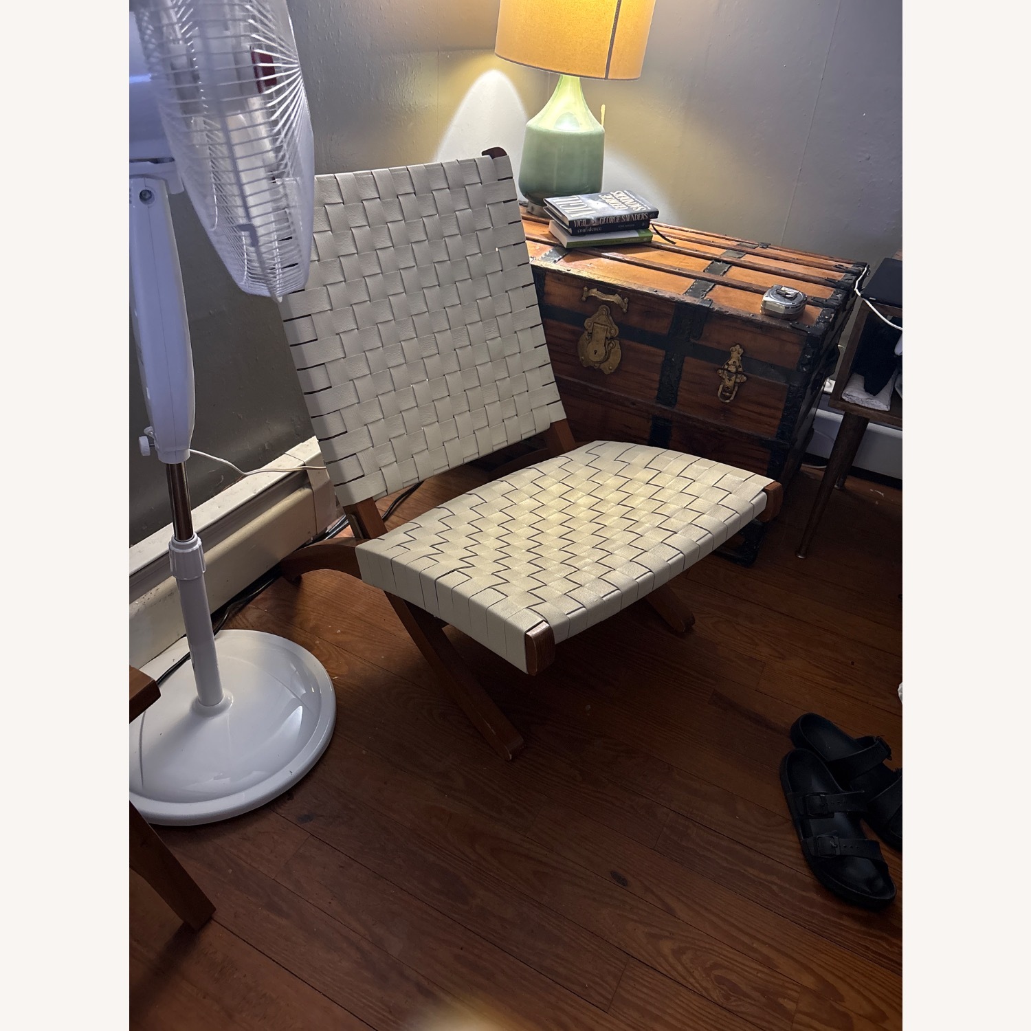 One King's Lane Natural Leather Accent Chair - image-3