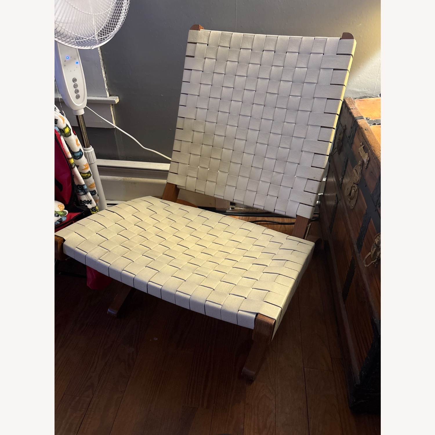 One King's Lane Natural Leather Accent Chair - image-1