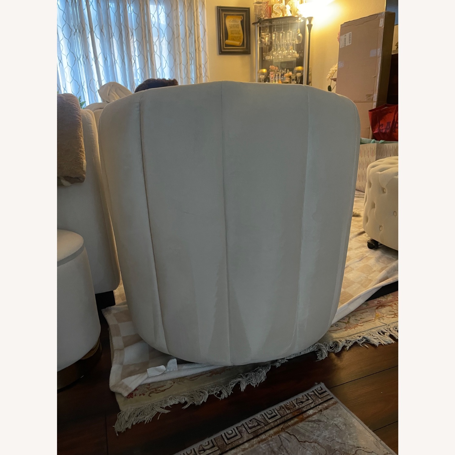Wayfair Natural Suede Armchair - image-3