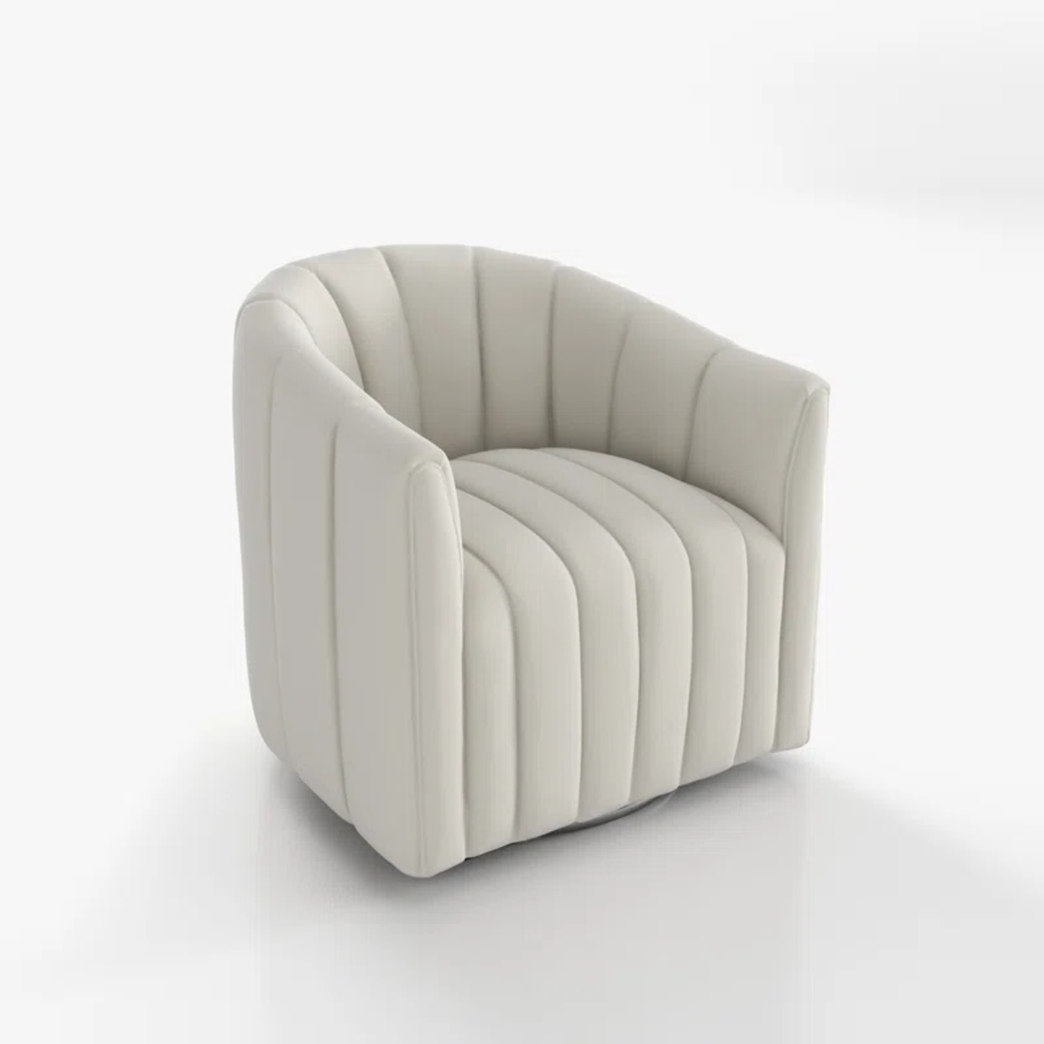 Wayfair Natural Suede Armchair - image-4