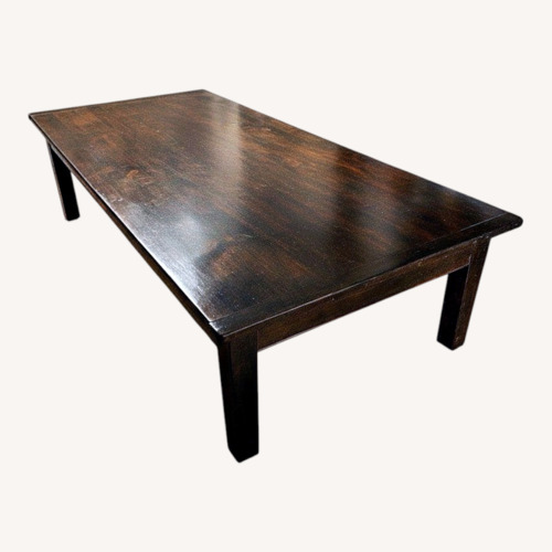 Used Taylor Made Custom Solid Wood Low Dining Tbl + 6 Cushions for sale on AptDeco