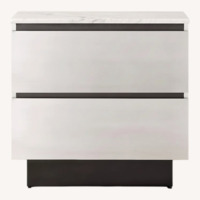 CB2 Marble and Aluminum Dresser