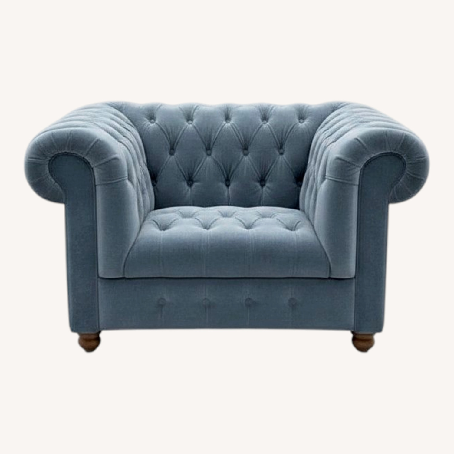 Restoration Hardware Kensington Tufted Velvet Oversized Chair - image-0