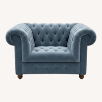 Restoration Hardware Kensington Tufted Velvet Oversized Chair