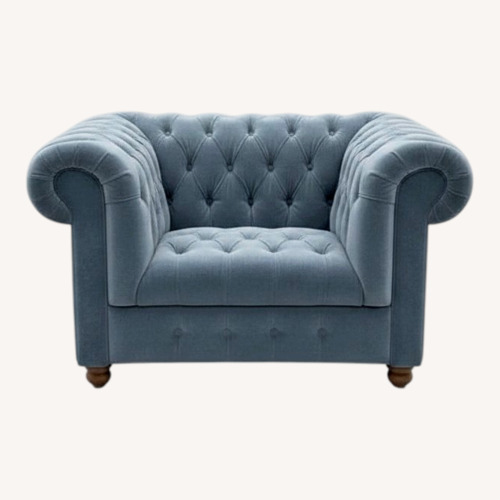 Used Restoration Hardware Kensington Tufted Velvet Oversized Chair for sale on AptDeco