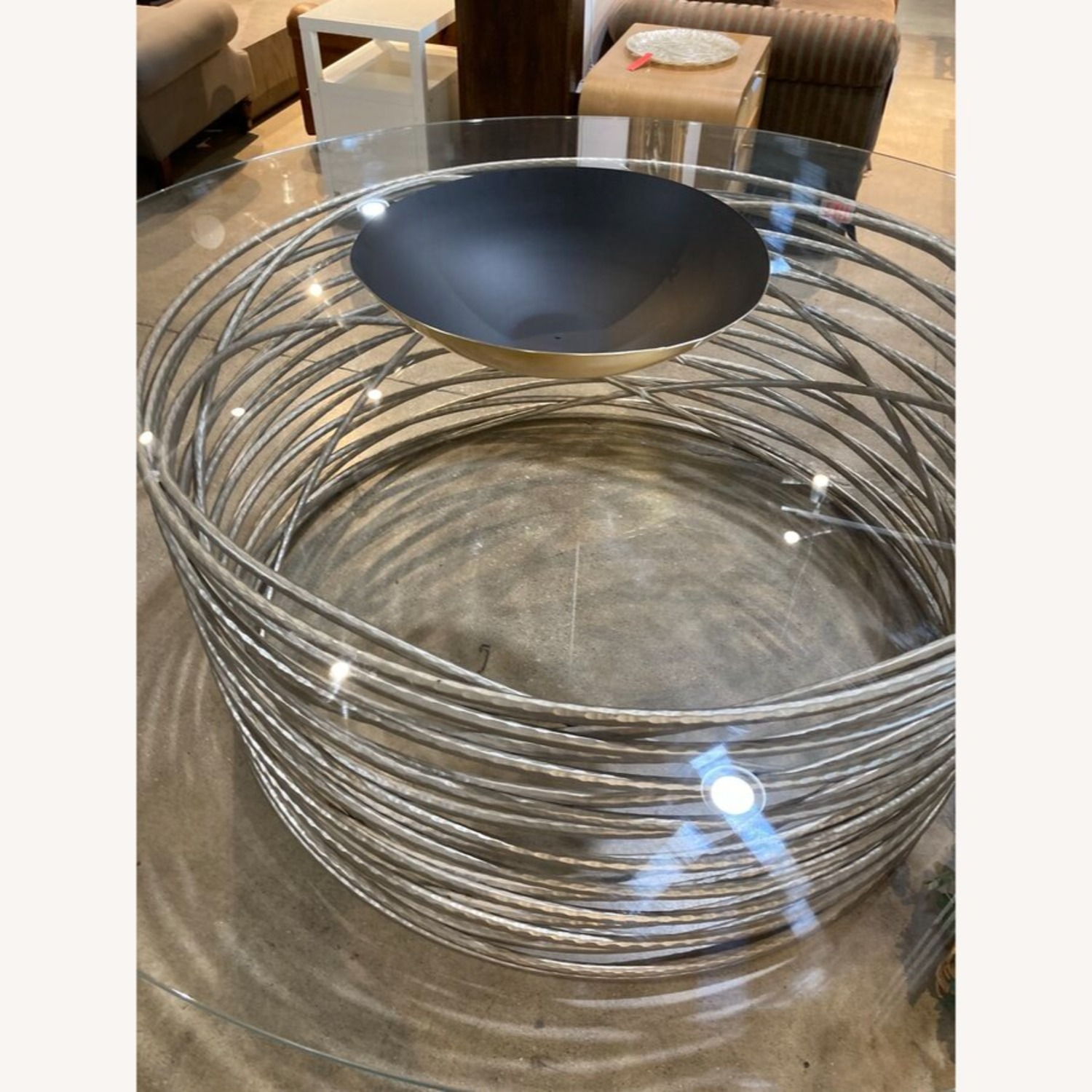 Italian Spiral Base Glass Top Dining Table - image-3