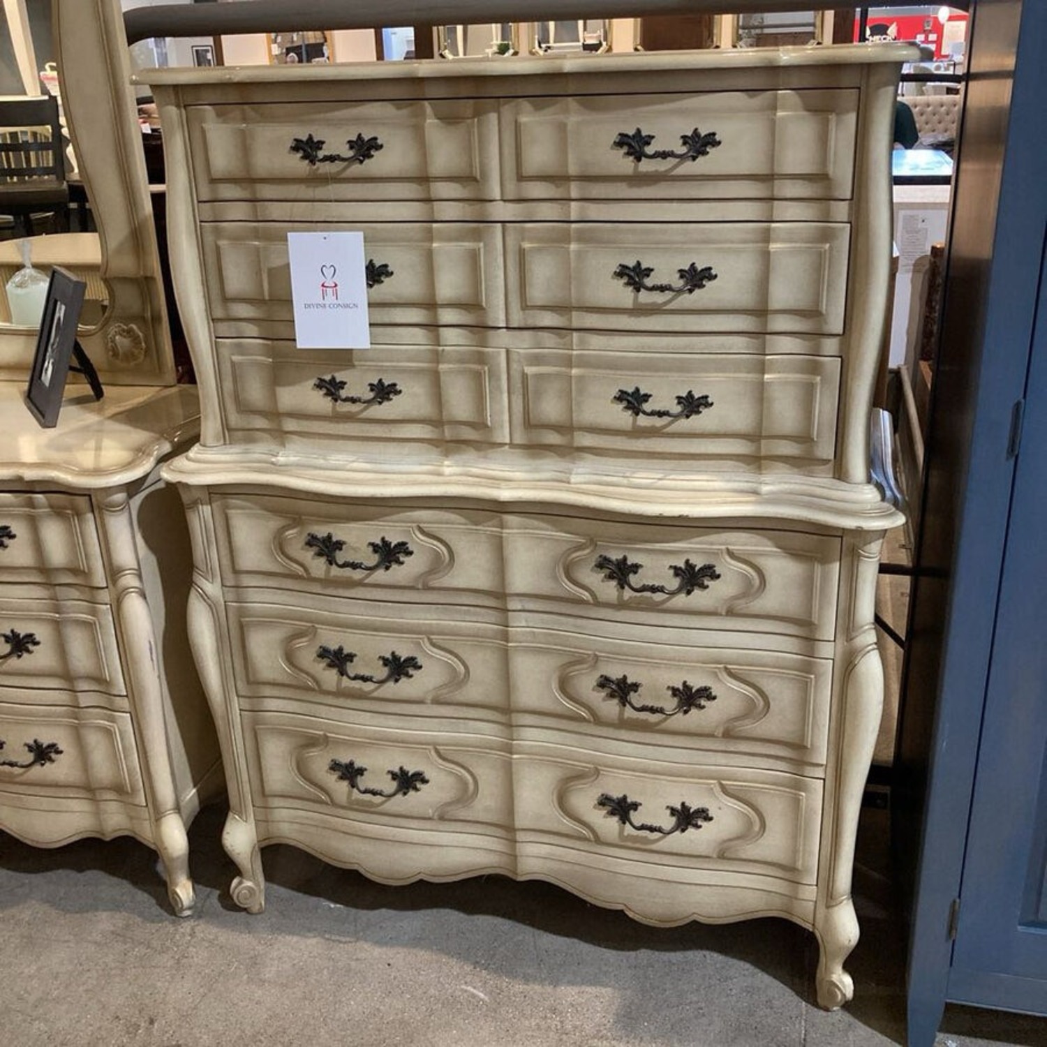 Dauphine Tall French Provincial 6-Drawer Dresser - image-2