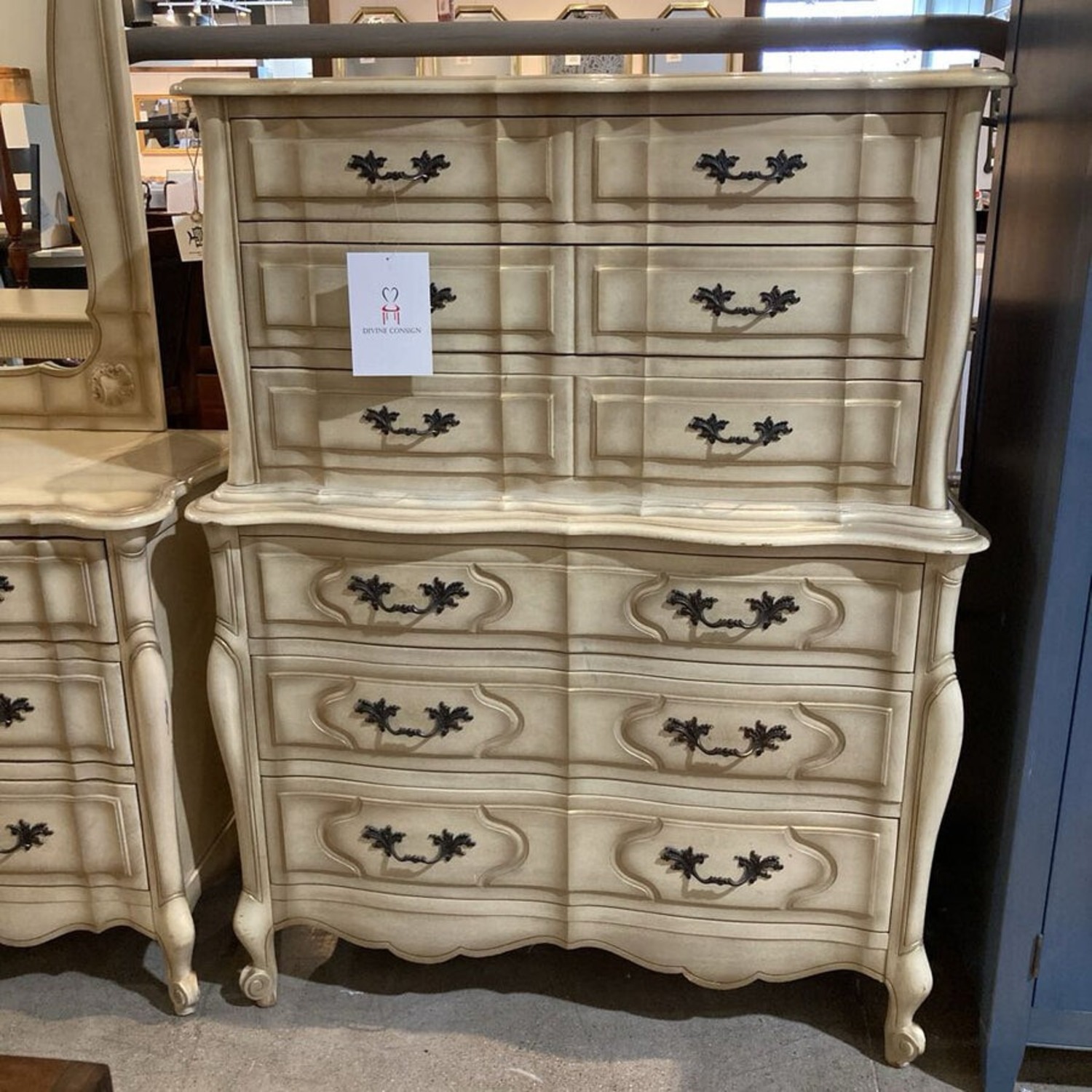 Dauphine Tall French Provincial 6-Drawer Dresser - image-1