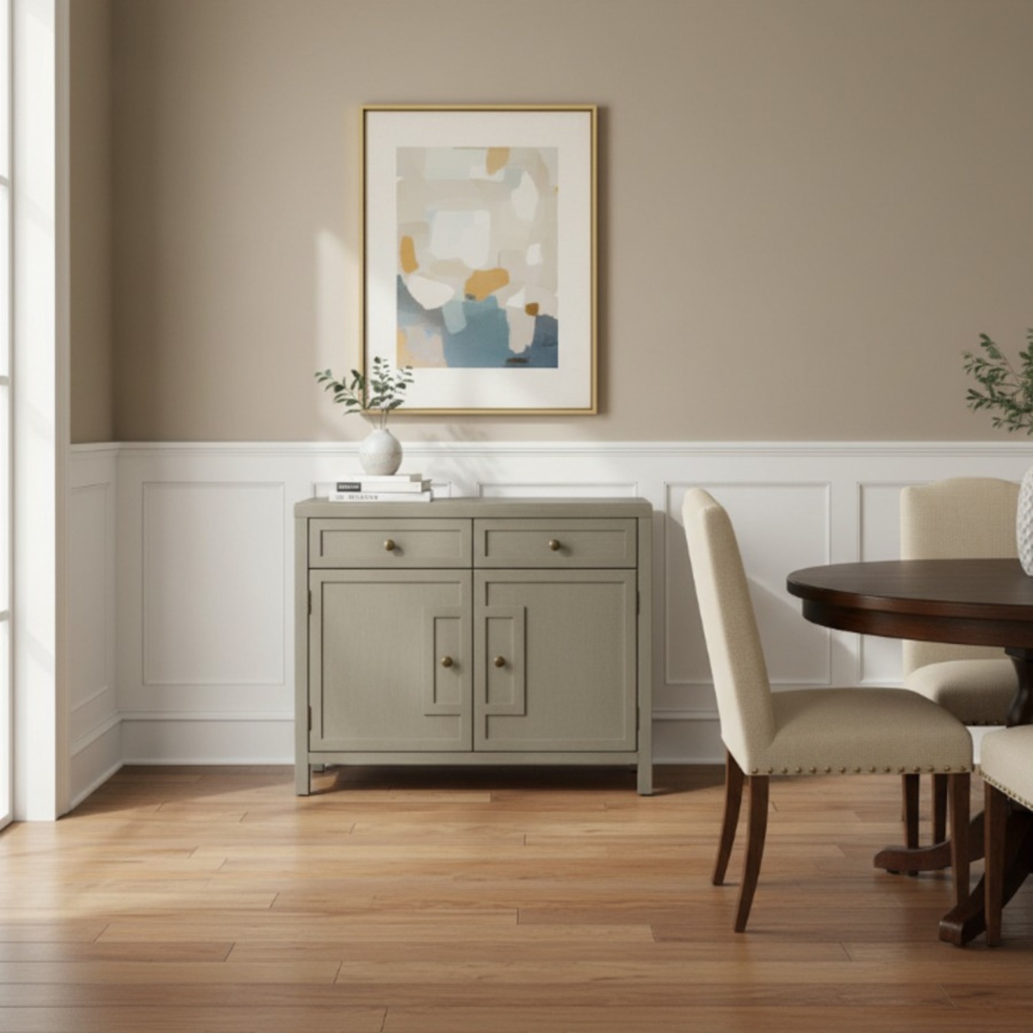 Imperial Console Cabinet Furniture Gray - image-1