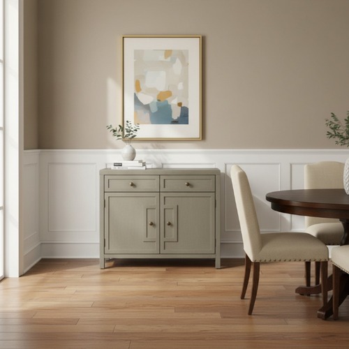 Used Imperial Console Cabinet Furniture Gray for sale on AptDeco