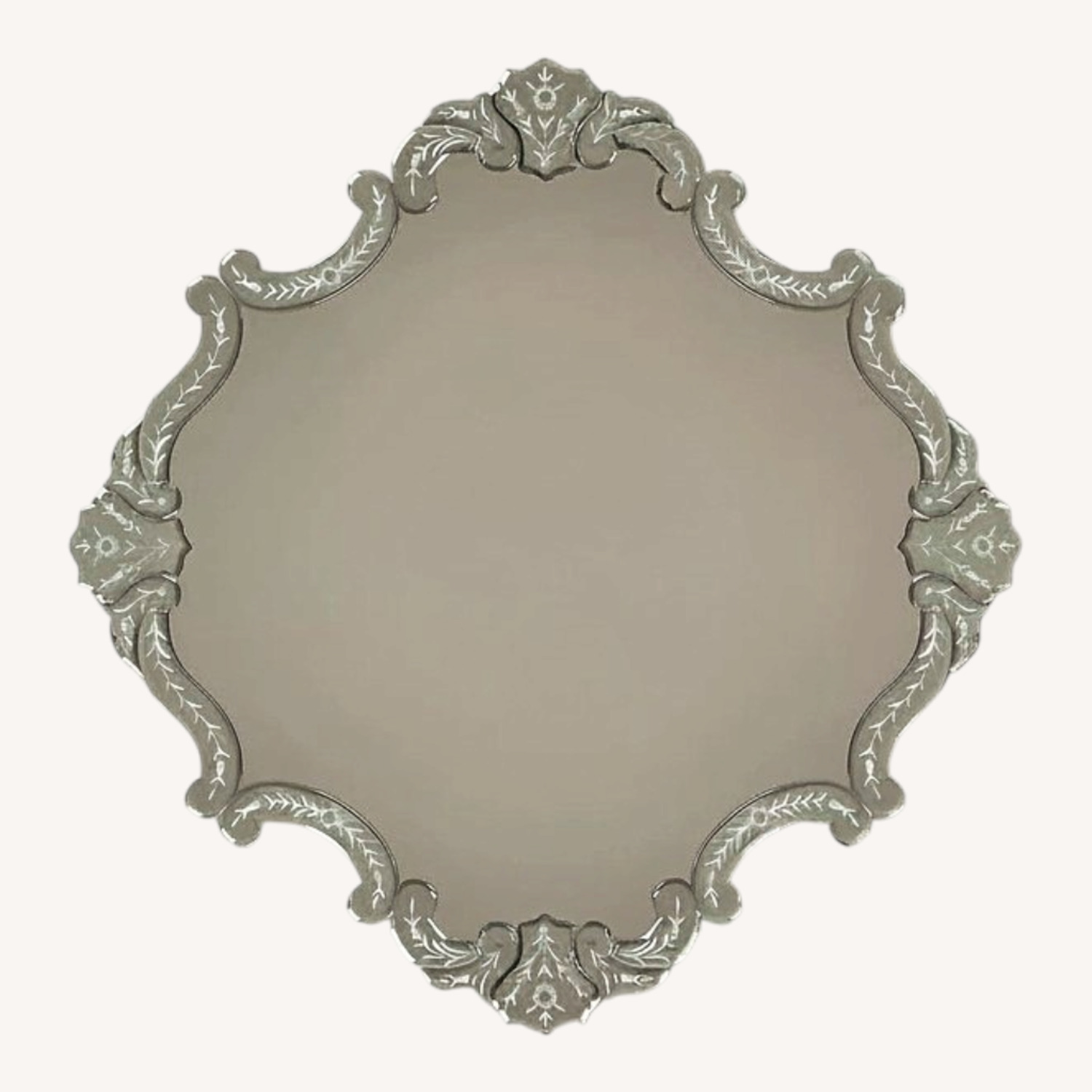 Anthropologie Transparent Glass Wall Mirror - image-0