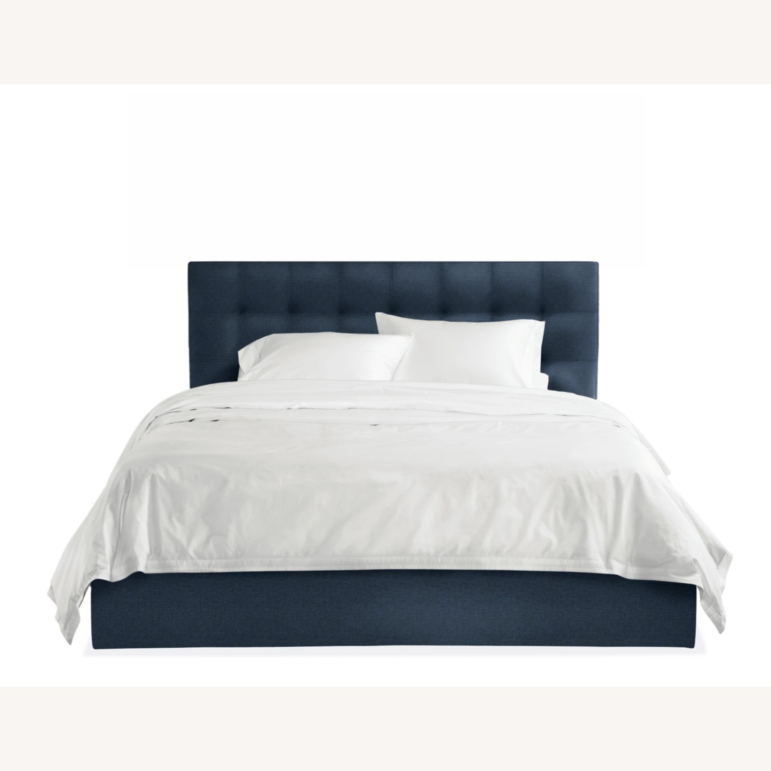 Room & Board Avery Blue/Gray Velvet Queen Bed - image-5