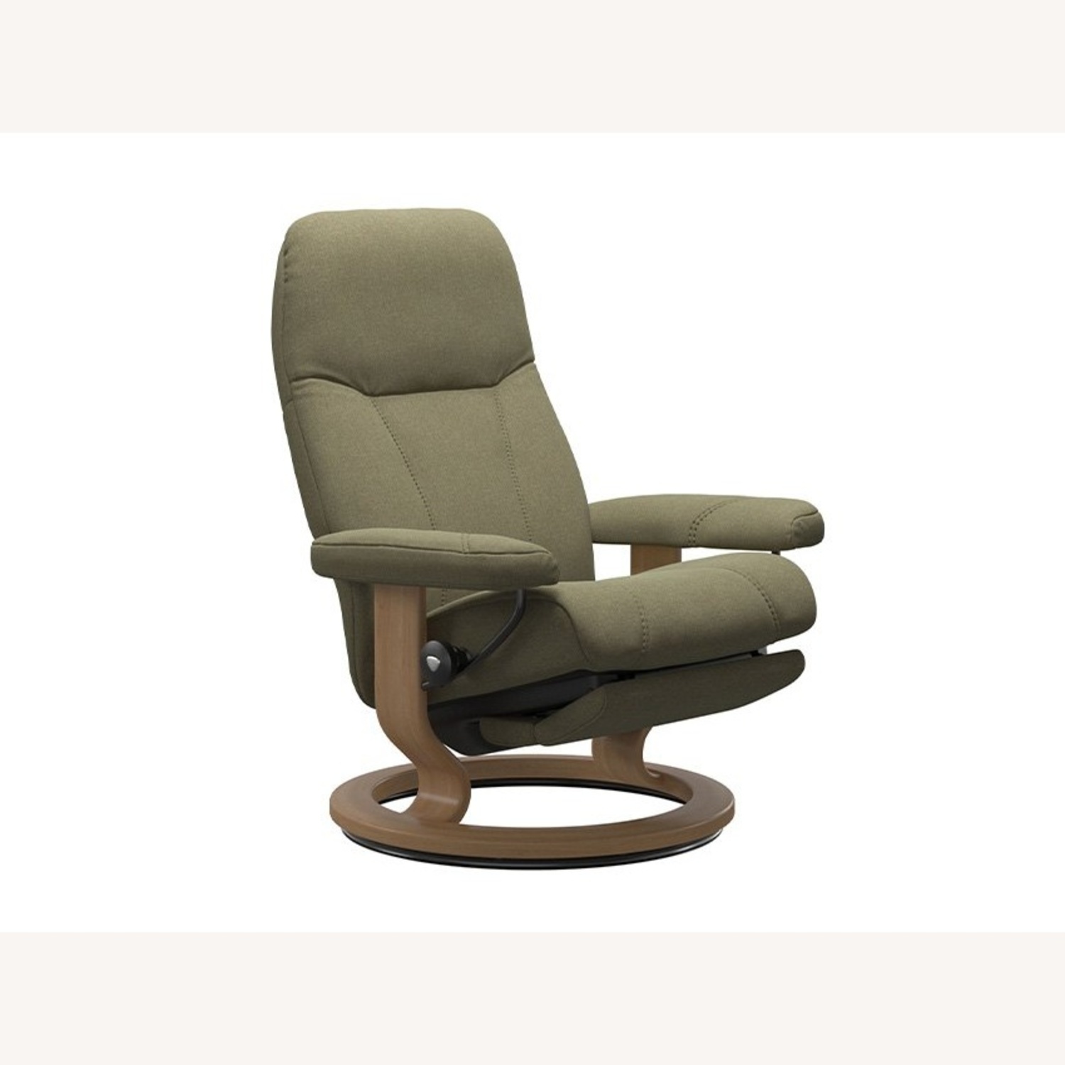 Green Fabric "Stressless" Recliner - image-5