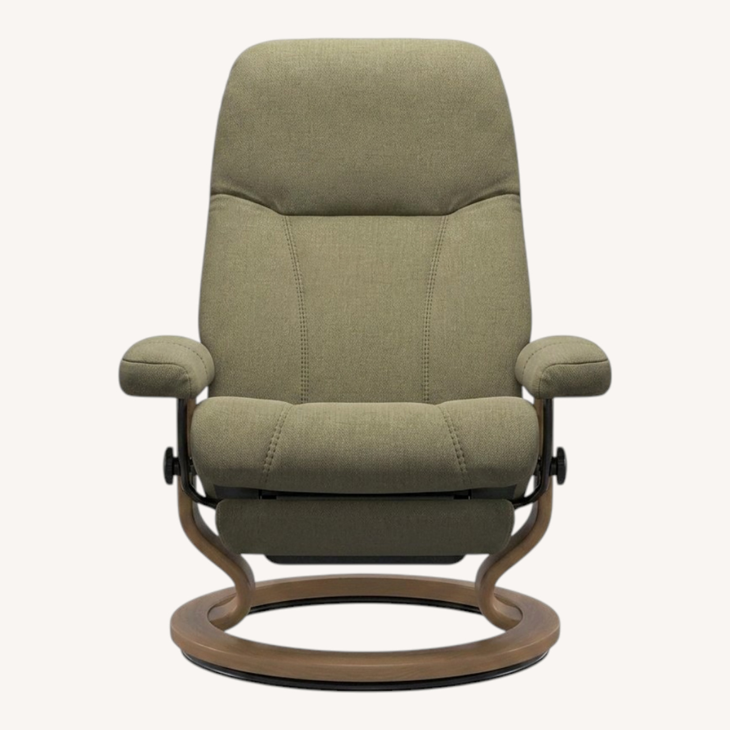 Green Fabric "Stressless" Recliner - image-0