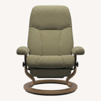 Green Fabric "Stressless" Recliner