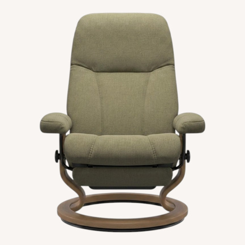 Used Green Fabric "Stressless" Recliner for sale on AptDeco