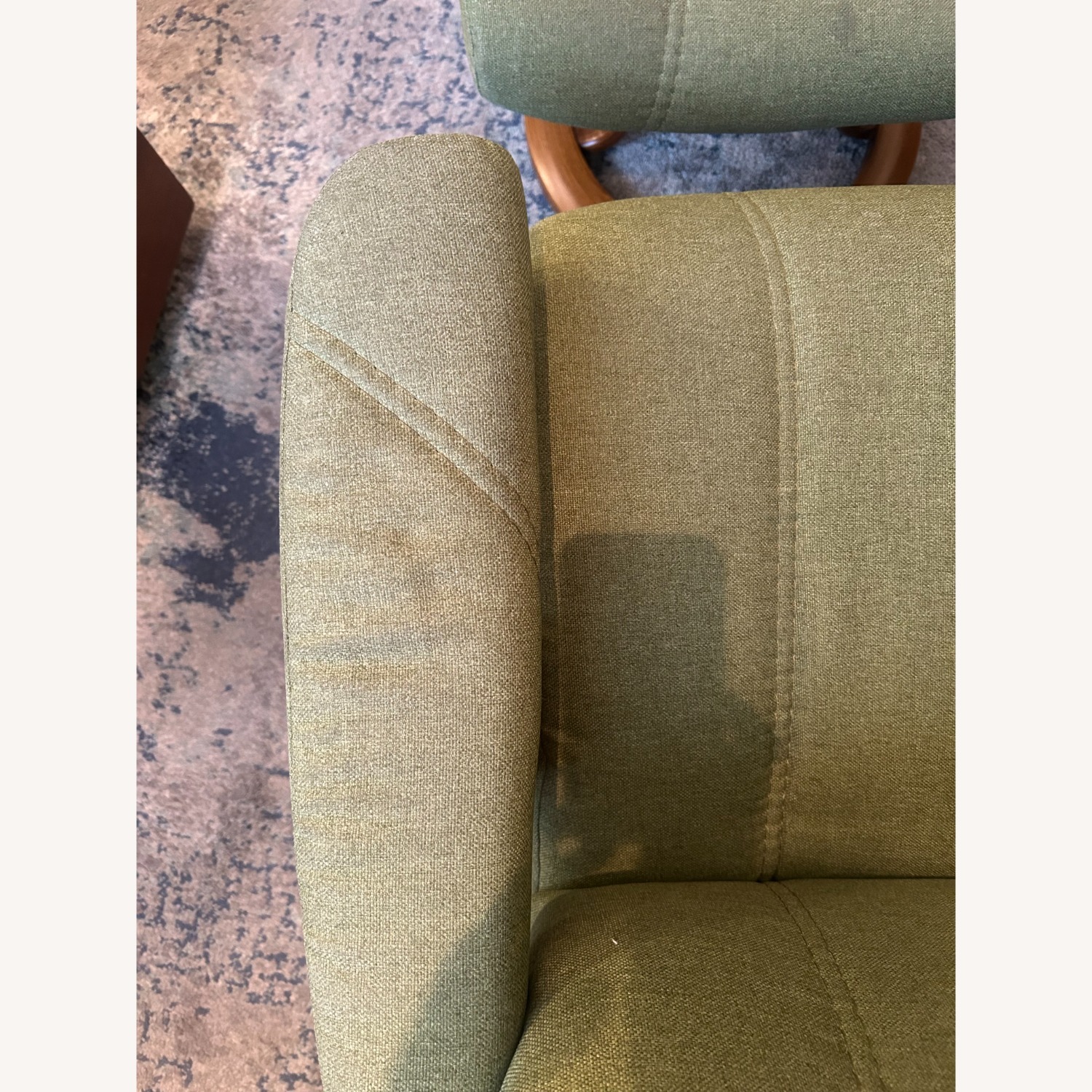 Green Fabric "Stressless" Recliner - image-4