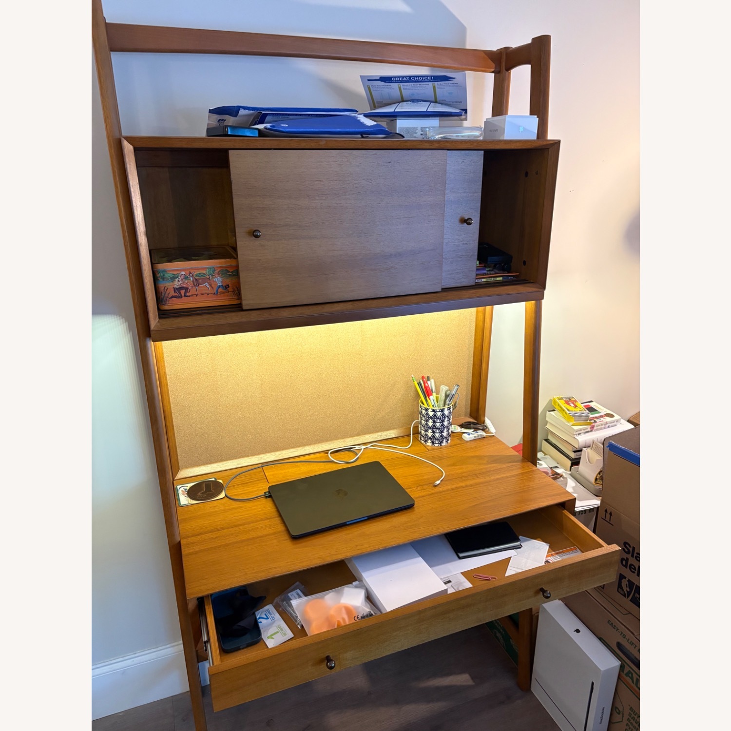 West Elm/Pottery Barn Mid Century Desk - image-2