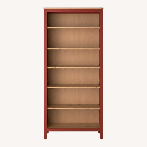 Used IKEA Hemnes Red Wood Bookcase for sale on AptDeco