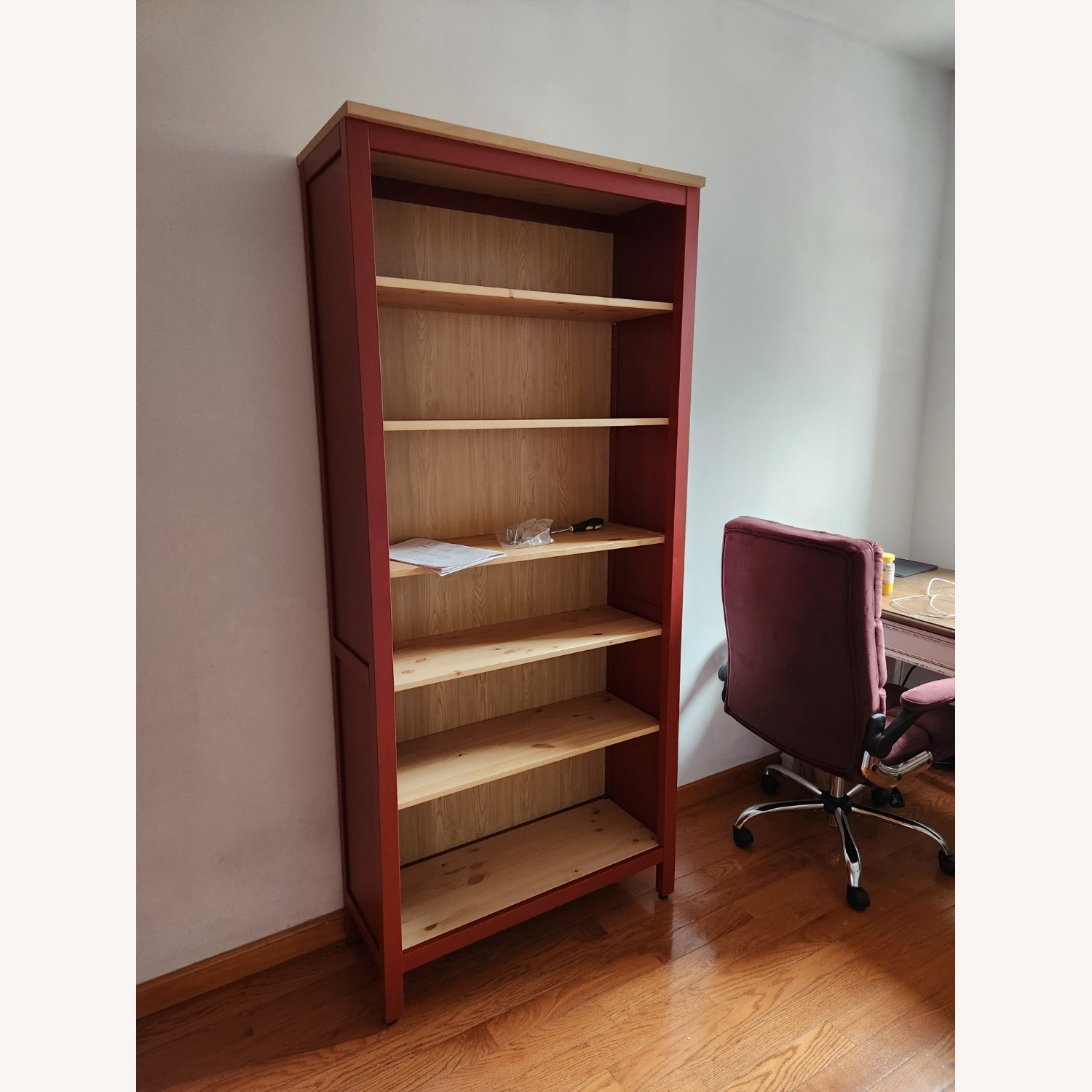 IKEA Hemnes Red Wood Bookcase - image-1