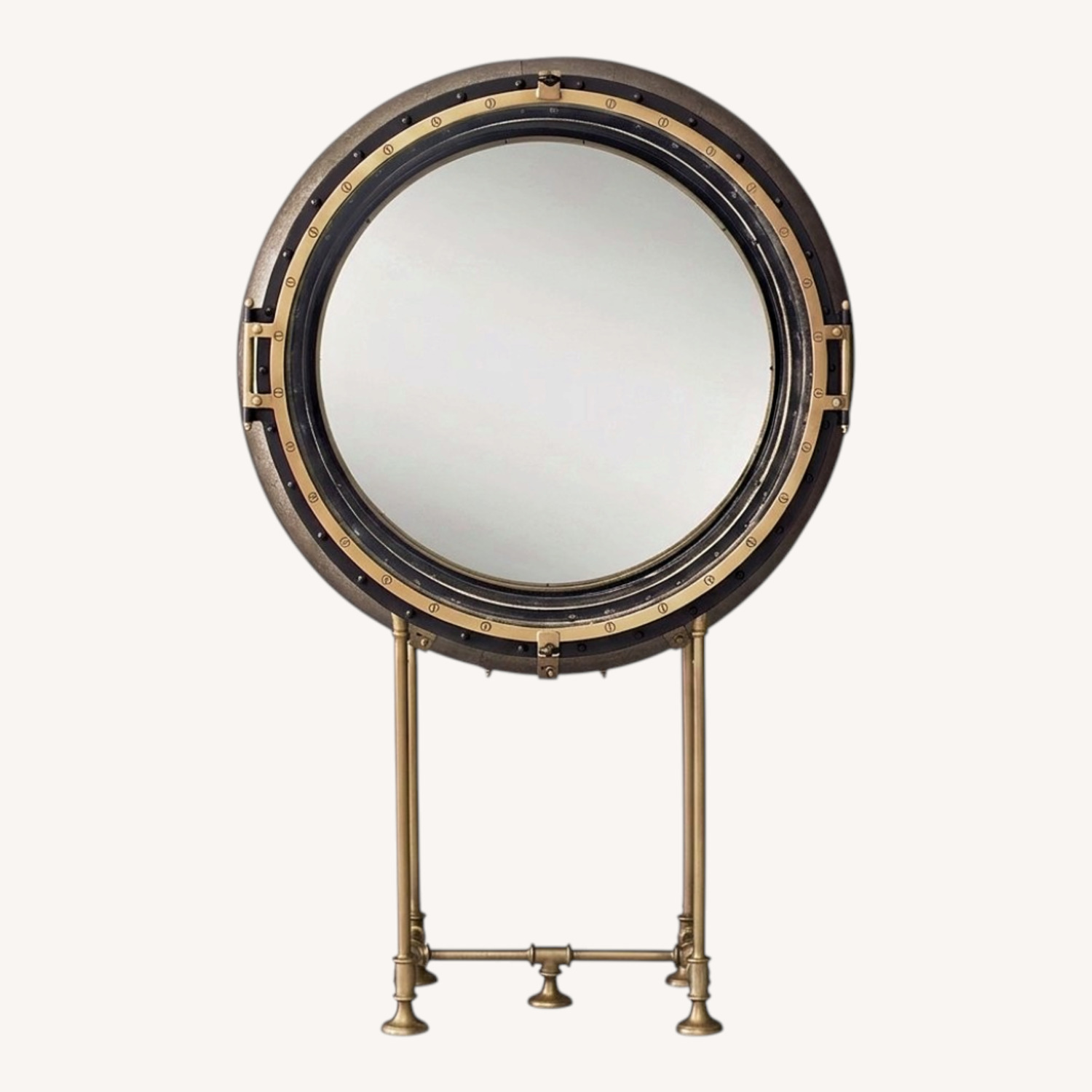 Restoration Hardware Gold Metal Bar Cart - image-0