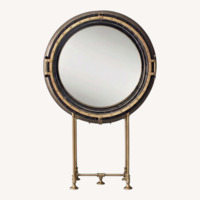 Restoration Hardware Gold Metal Bar Cart