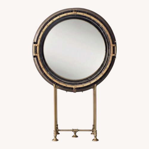 Used Restoration Hardware Gold Metal Bar Cart for sale on AptDeco
