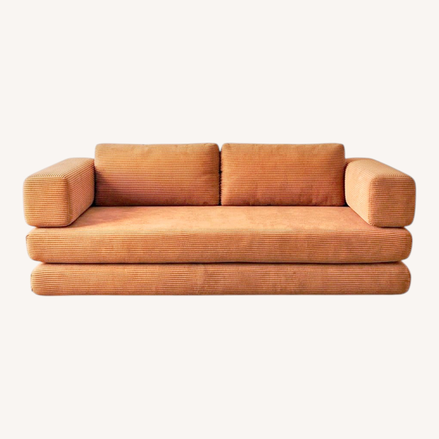 Orange Cotton Futon - image-0