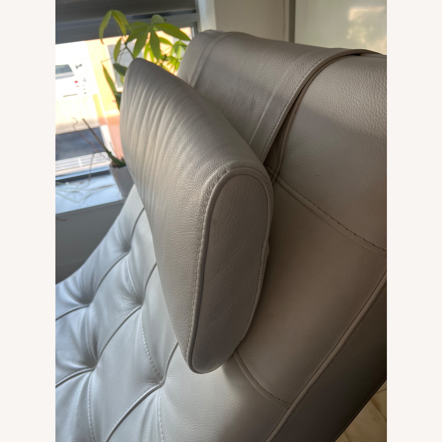 White Accent Lounge Chair Modern S Curve - image-5