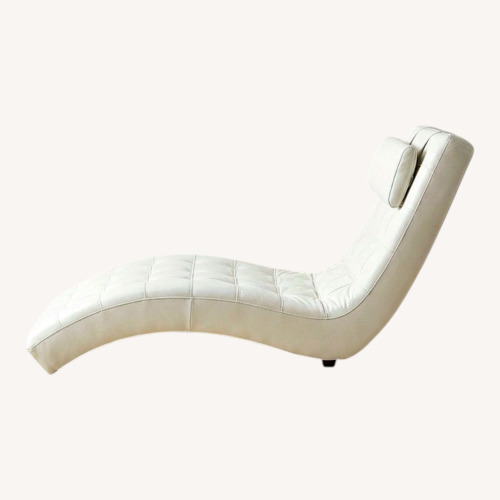 Used White Accent Lounge Chair Modern S Curve for sale on AptDeco