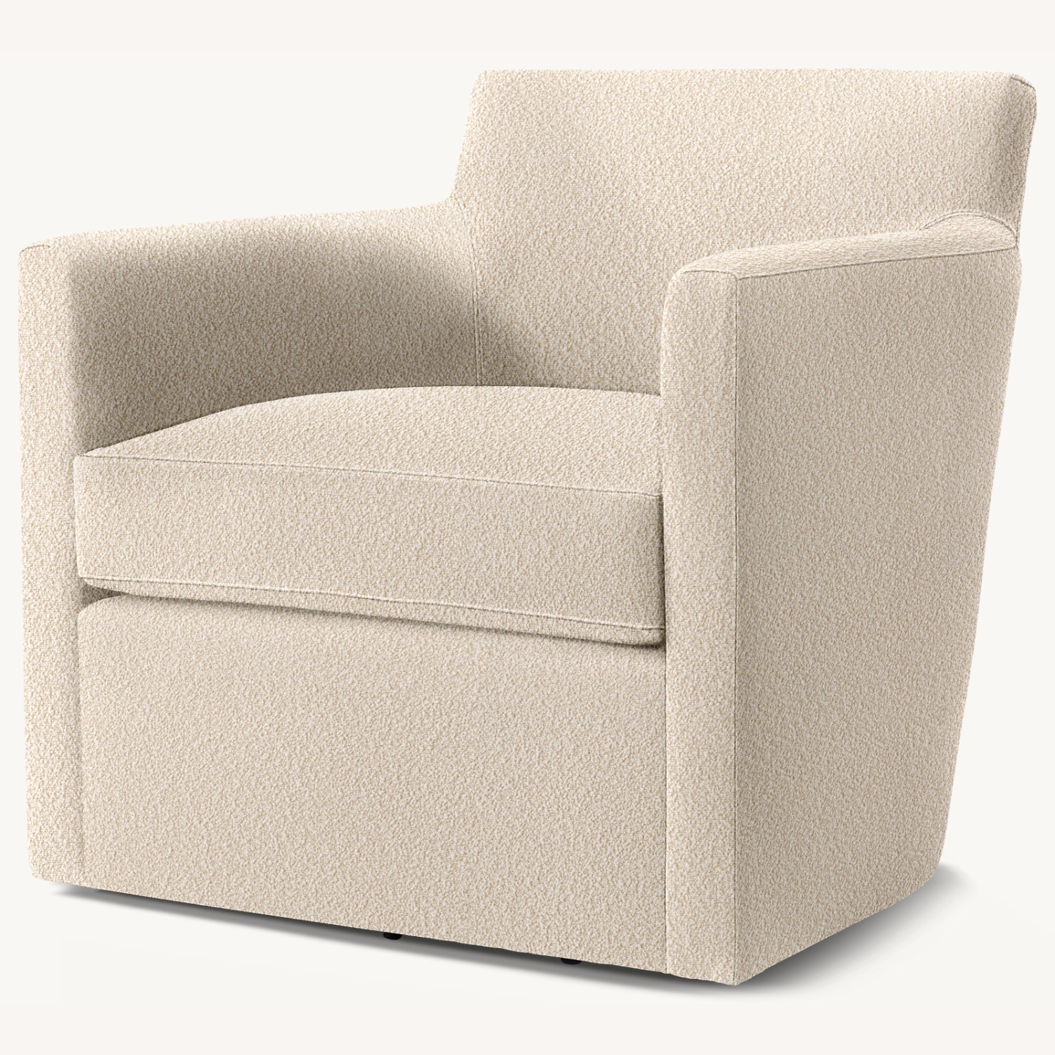 Set of 2 Restoration Hardware Light Gray Swivel Accent Chairs - image-0