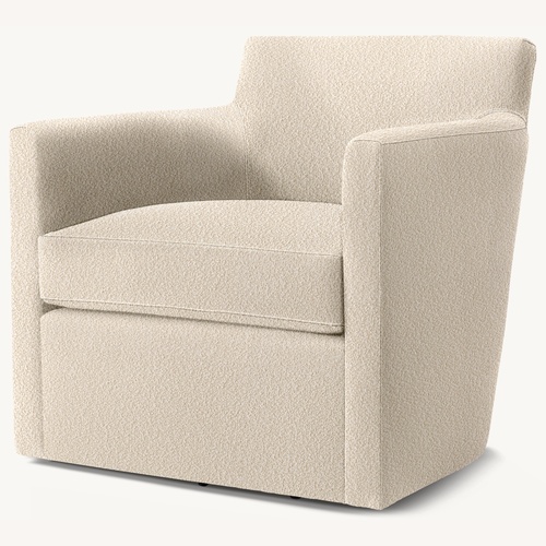 Used Set of 2 Restoration Hardware Light Gray Swivel Accent Chairs for sale on AptDeco
