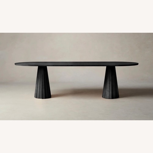 Used Maiden Home Blackened Oak Dining Table for sale on AptDeco