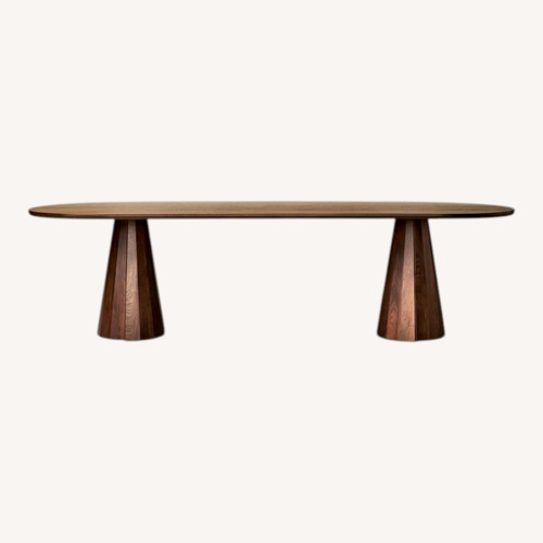 Used Maiden Home Blackened Oak Dining Table for sale on AptDeco