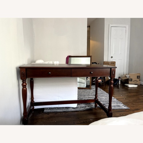 Used Wayfair Darby Home Co Dark Brown Wood Desk for sale on AptDeco