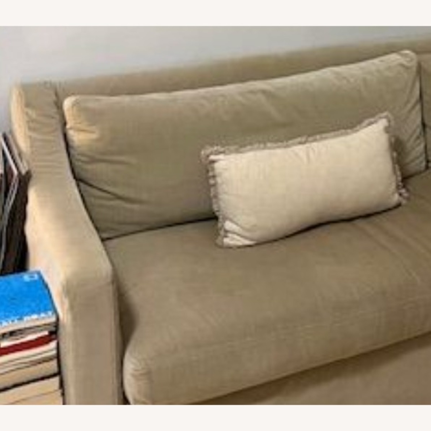 Restoration Hardware Cloud Slope Arm 2-Cushion Sofa (Color: Wheat ) - image-3