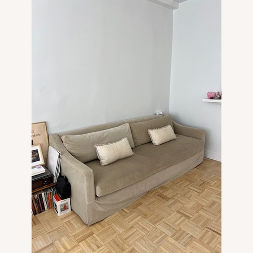 Used Restoration Hardware Cloud Slope Arm 2-Cushion Sofa (Color: Wheat ) for sale on AptDeco