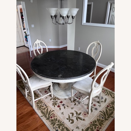 Used Arhaus Luca White Stone Dining Sets for sale on AptDeco