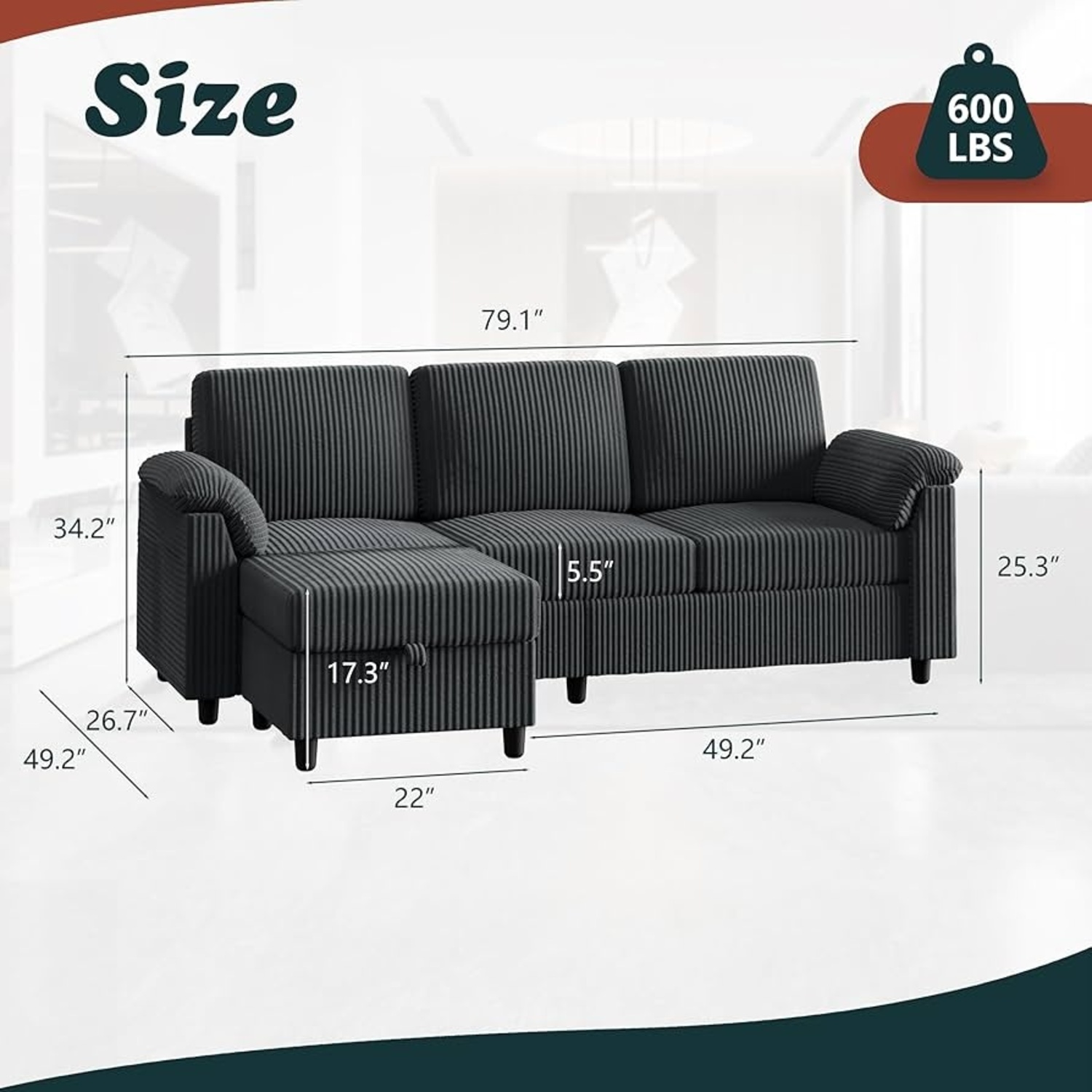 Vongrasig Sectional Sofa - image-5