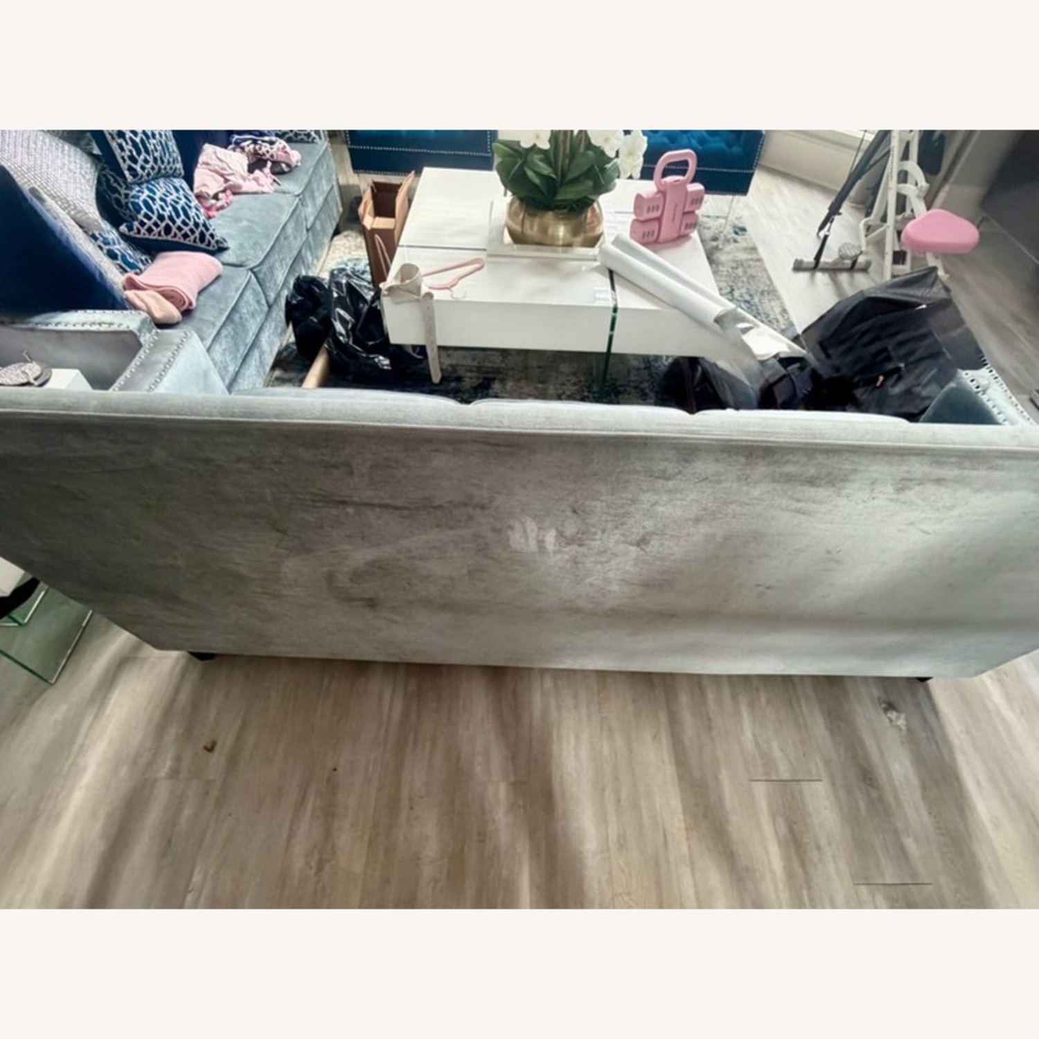 Wayfair Light Gray Fabric 3+ Seater Sofa - image-3