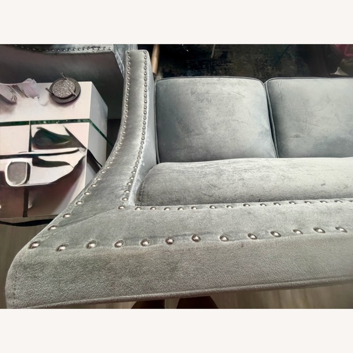 Wayfair Light Gray Fabric 3+ Seater Sofa - image-5