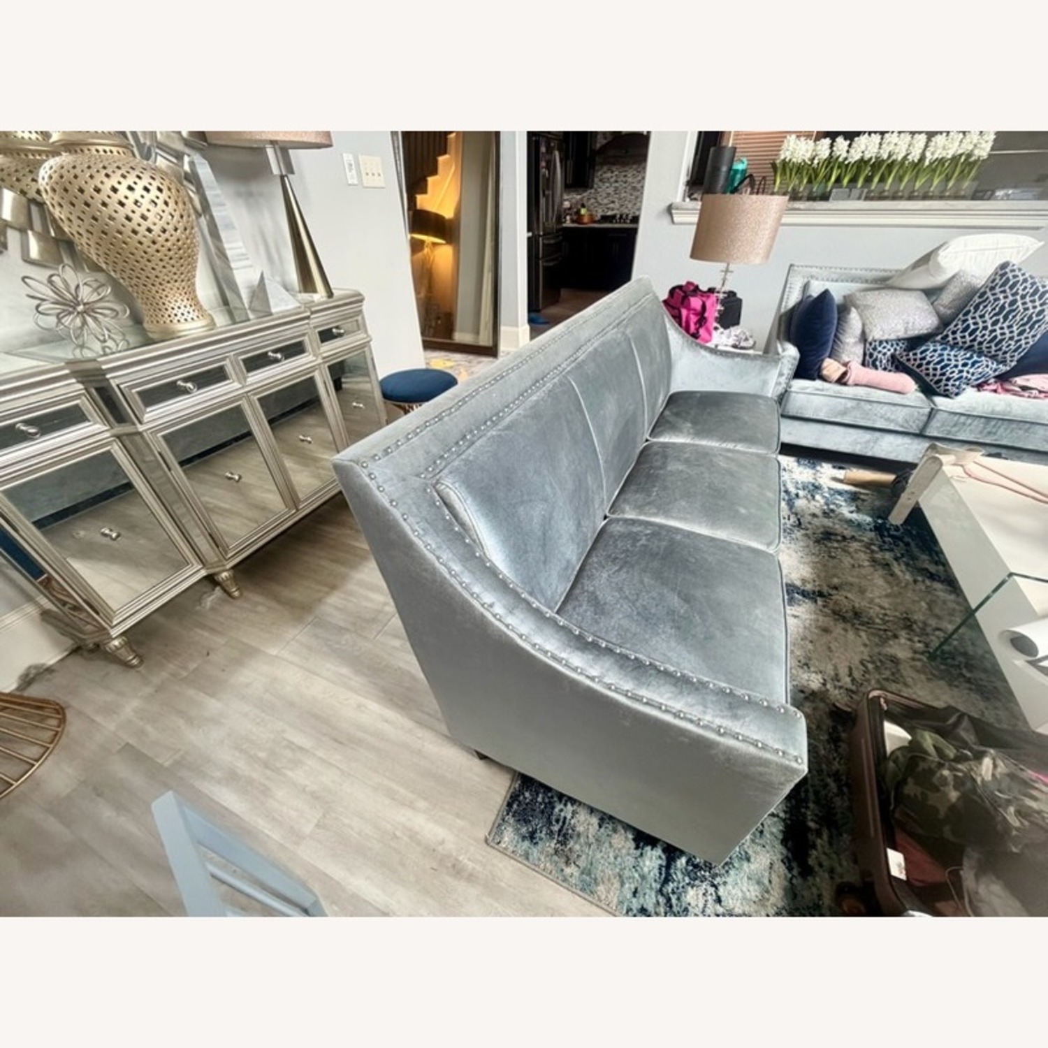 Wayfair Light Gray Fabric 3+ Seater Sofa - image-2