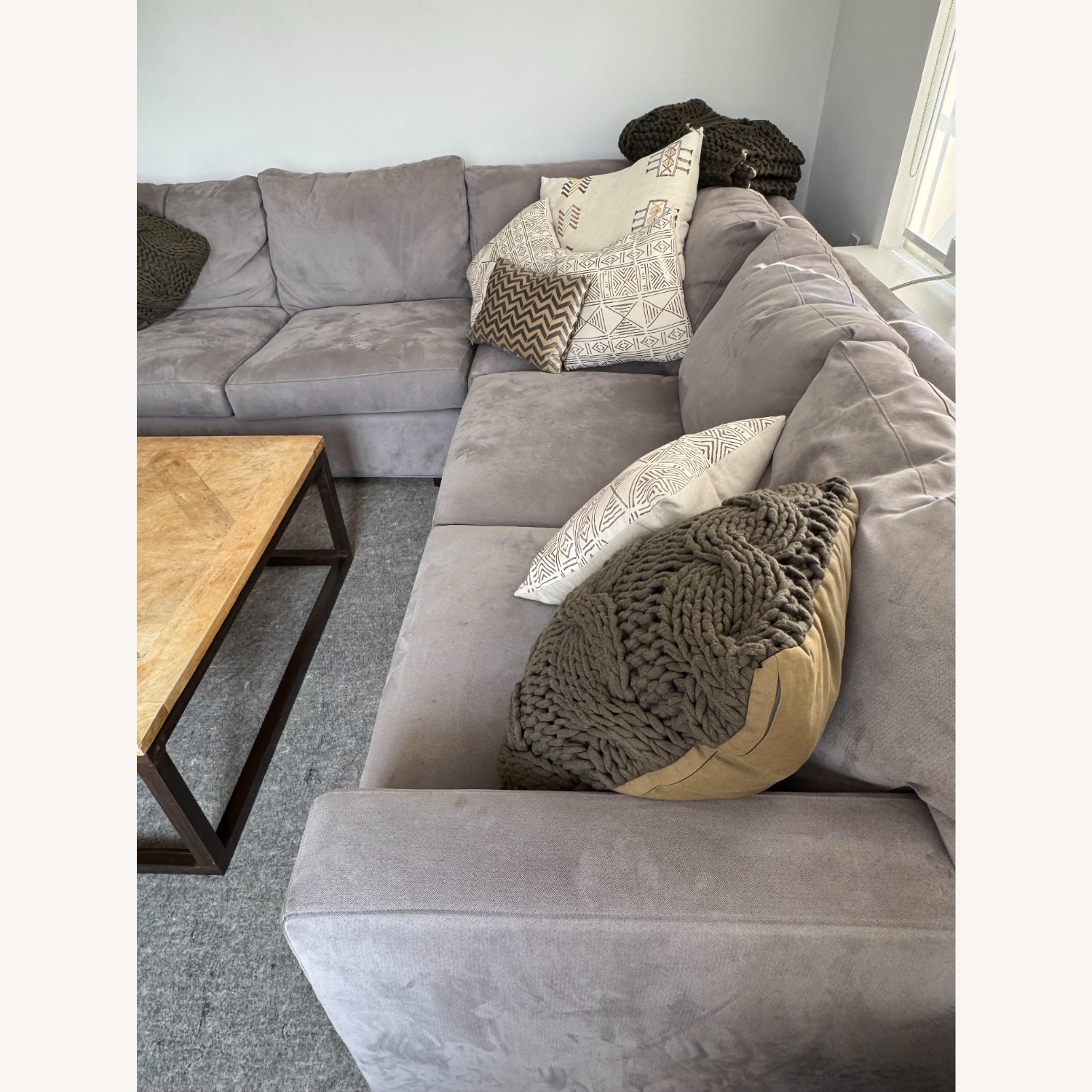 Crate & Barrel Axis Gray 3+ Piece Sectional - image-2