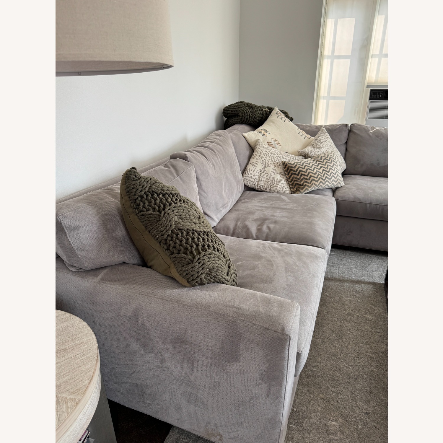 Crate & Barrel Axis Gray 3+ Piece Sectional - image-4